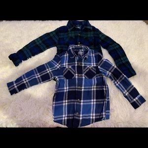 NWOT (2) Boys Size 6 Flannel Shirts
